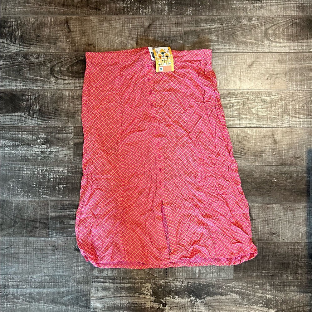 NWT Lucy & Yak Skirt Orange and Pink size XL